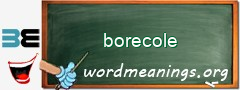 WordMeaning blackboard for borecole